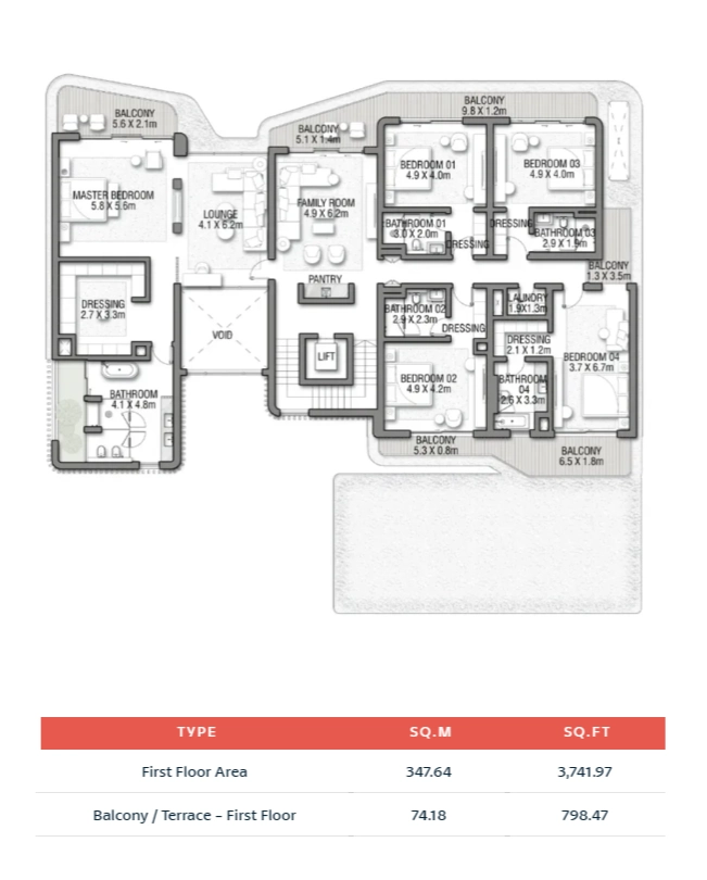 Balcony Terrace - First Floor