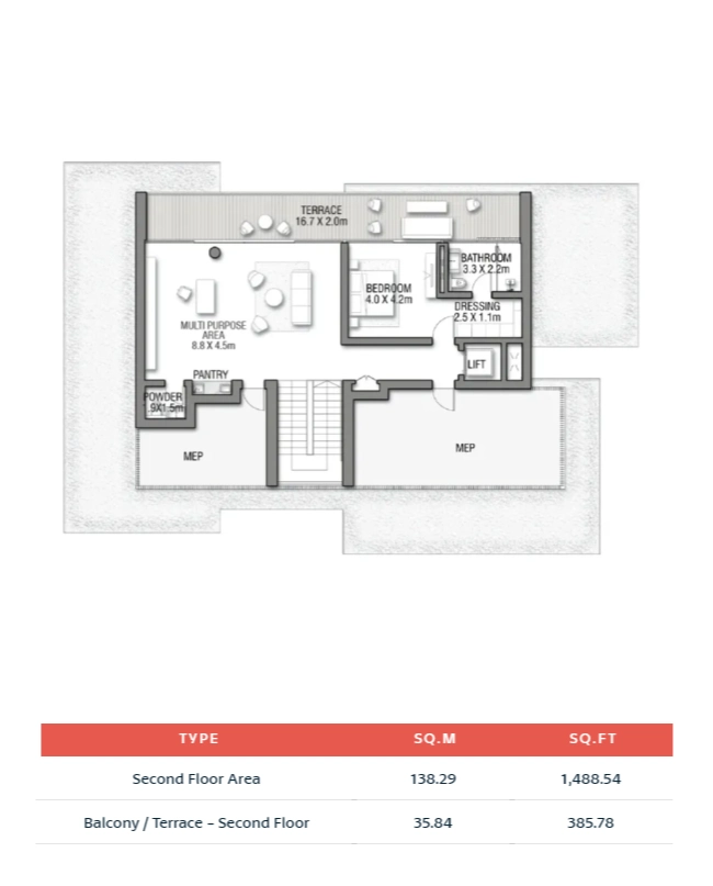 Balcony Terrace - Second Floor