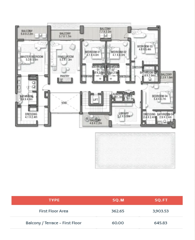 Balcony Terrace - First Floor