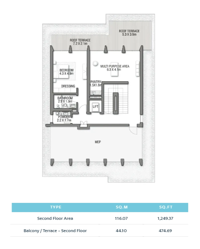 Balcony Terrace - Second Floor